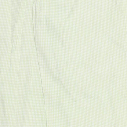 Anne L Womens Green Check Denim Straight Jeans Size 14 L28 in