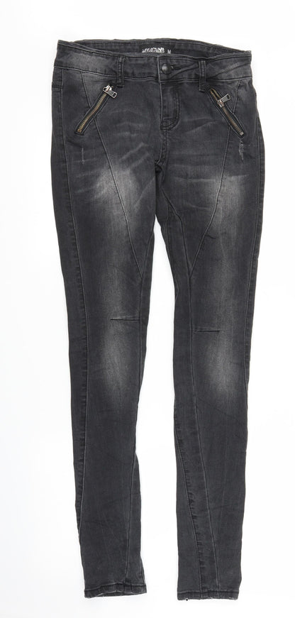 My Holly Womens Grey  Denim Skinny Jeans Size M L32 in