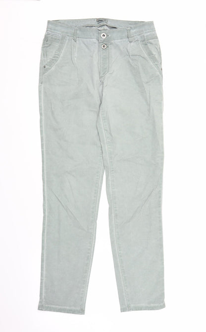 Womens UK Size S Espirit Regular Fit Chino Green Trousers
