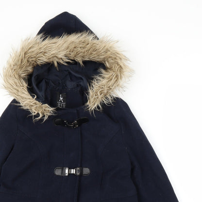 Primark Womens Blue   Overcoat Coat Size 8