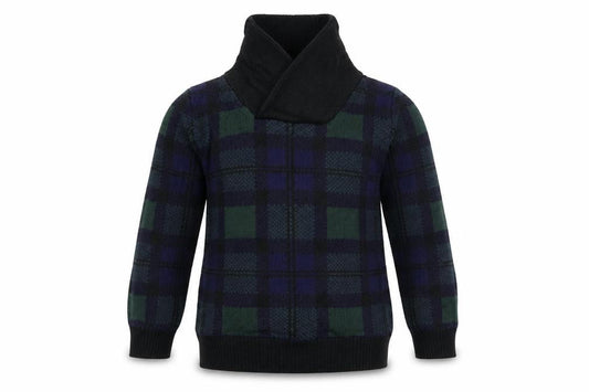 Gap  Boys Black Check  Pullover Jumper Size 5 Years