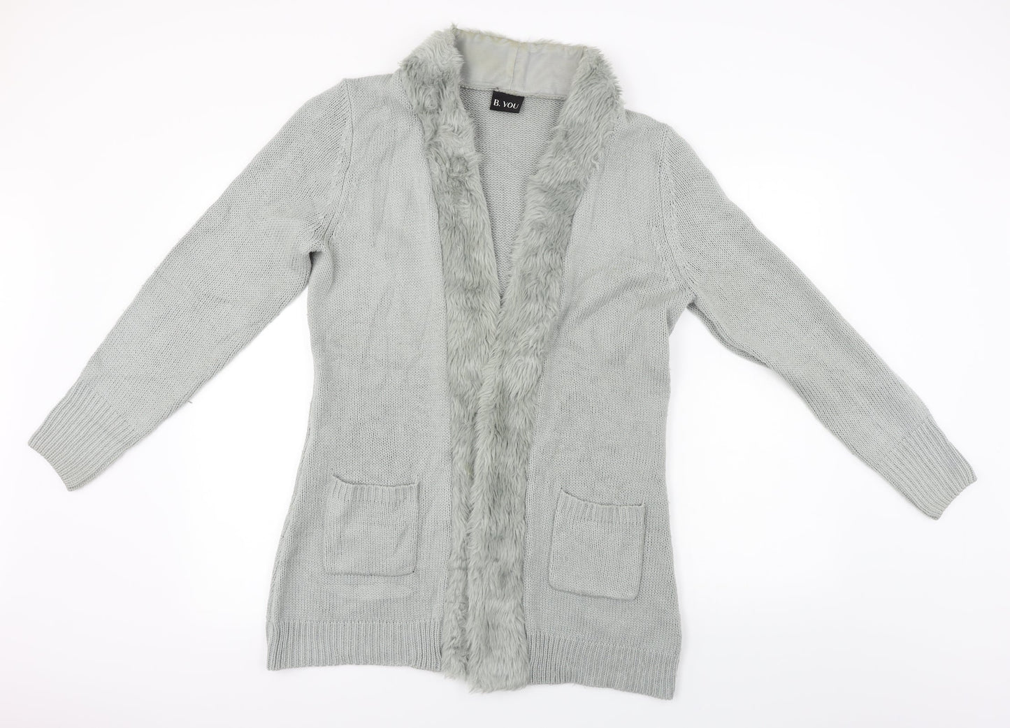BYOU Womens Grey   Cardigan Jumper Size 12