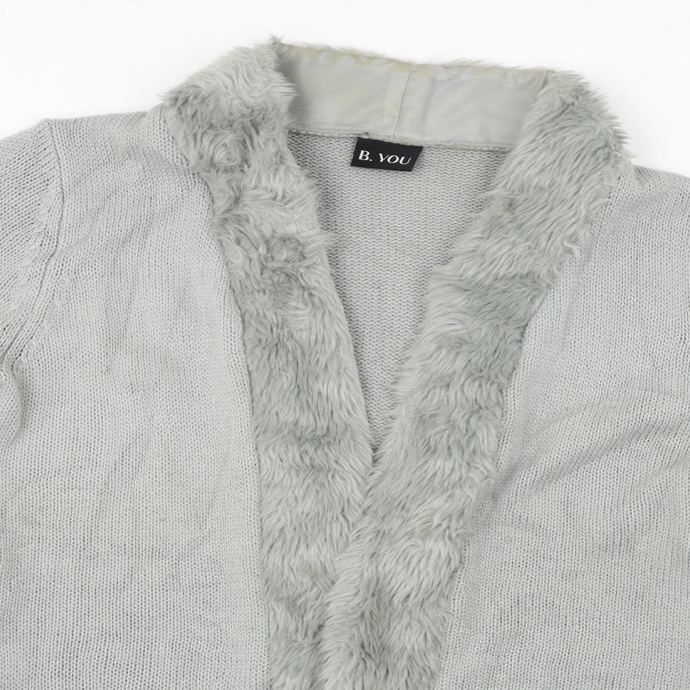 BYOU Womens Grey   Cardigan Jumper Size 12