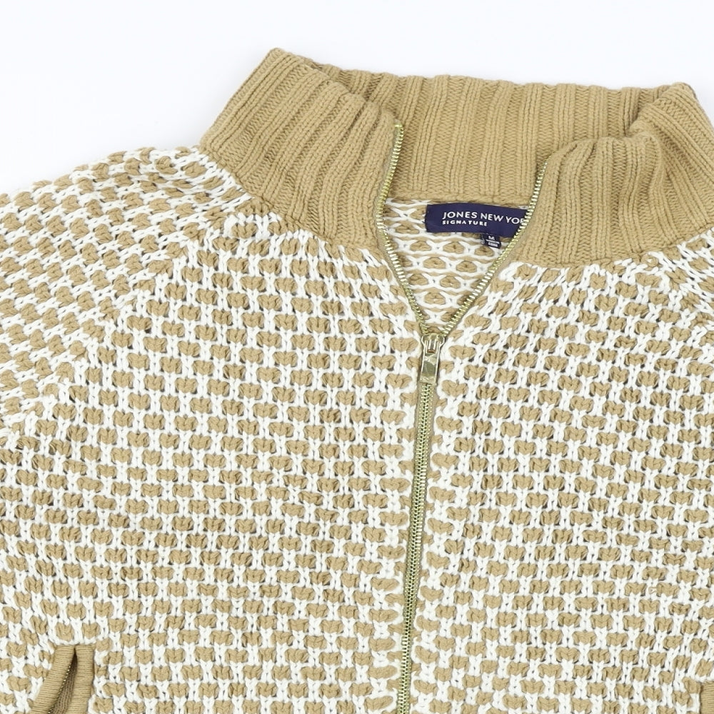 Jones New York  Womens Beige   Full Zip Jumper Size M
