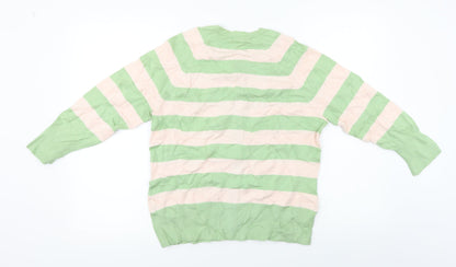 Gap  Womens Beige Striped  Cardigan Jumper Size M