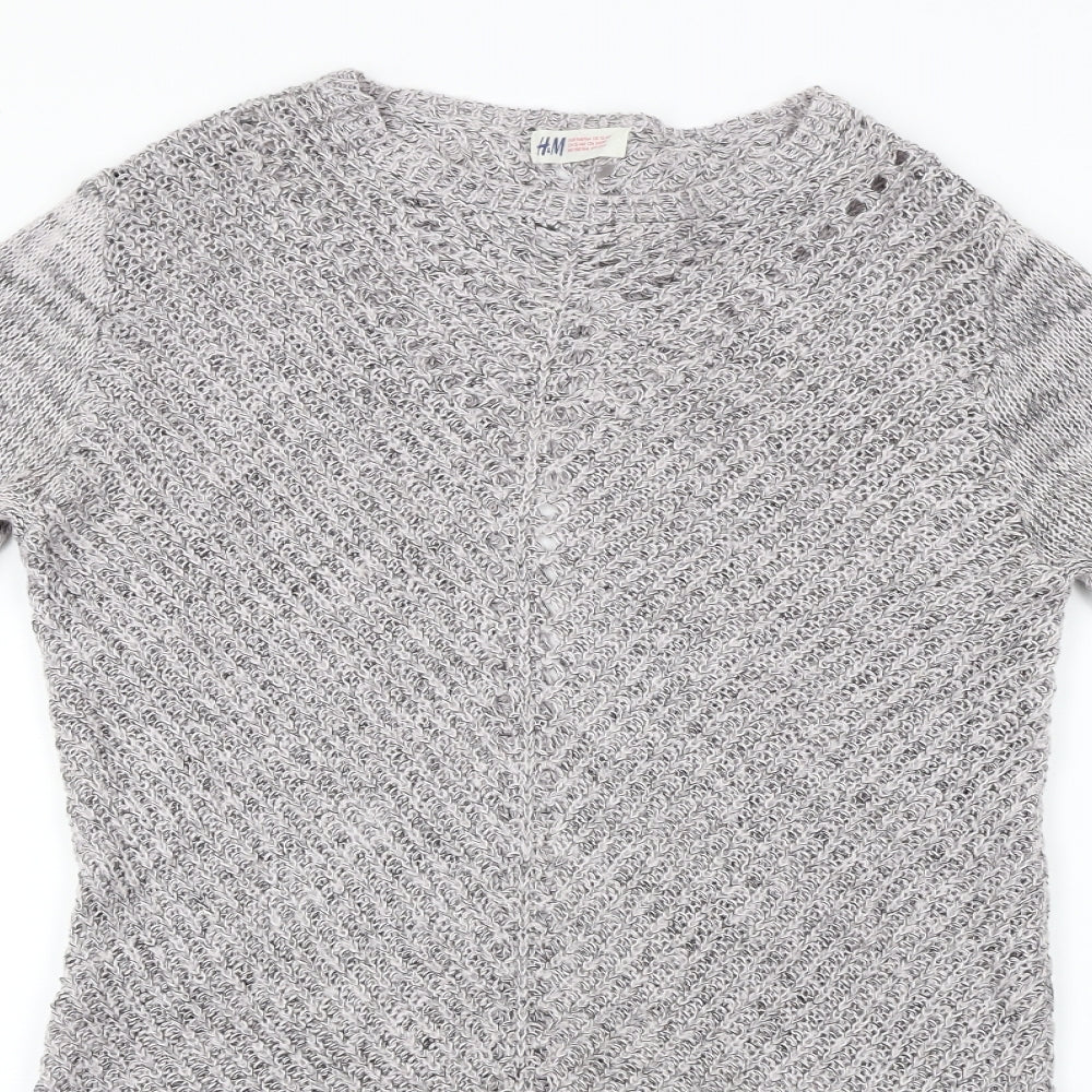 H&M  Girls Purple   Pullover Jumper Size 14 Years