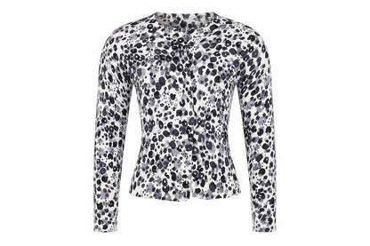 LOFT  Womens White Animal Print  Cardigan Jumper Size M