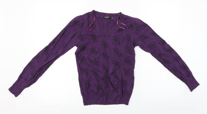 XSIDE  Womens Purple   Pullover Jumper Size XS