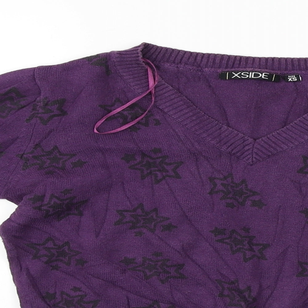 XSIDE  Womens Purple   Pullover Jumper Size XS