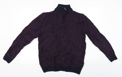Marks and Spencer  Mens Purple   Henley Jumper Size M