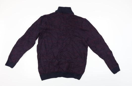 Marks and Spencer  Mens Purple   Henley Jumper Size M