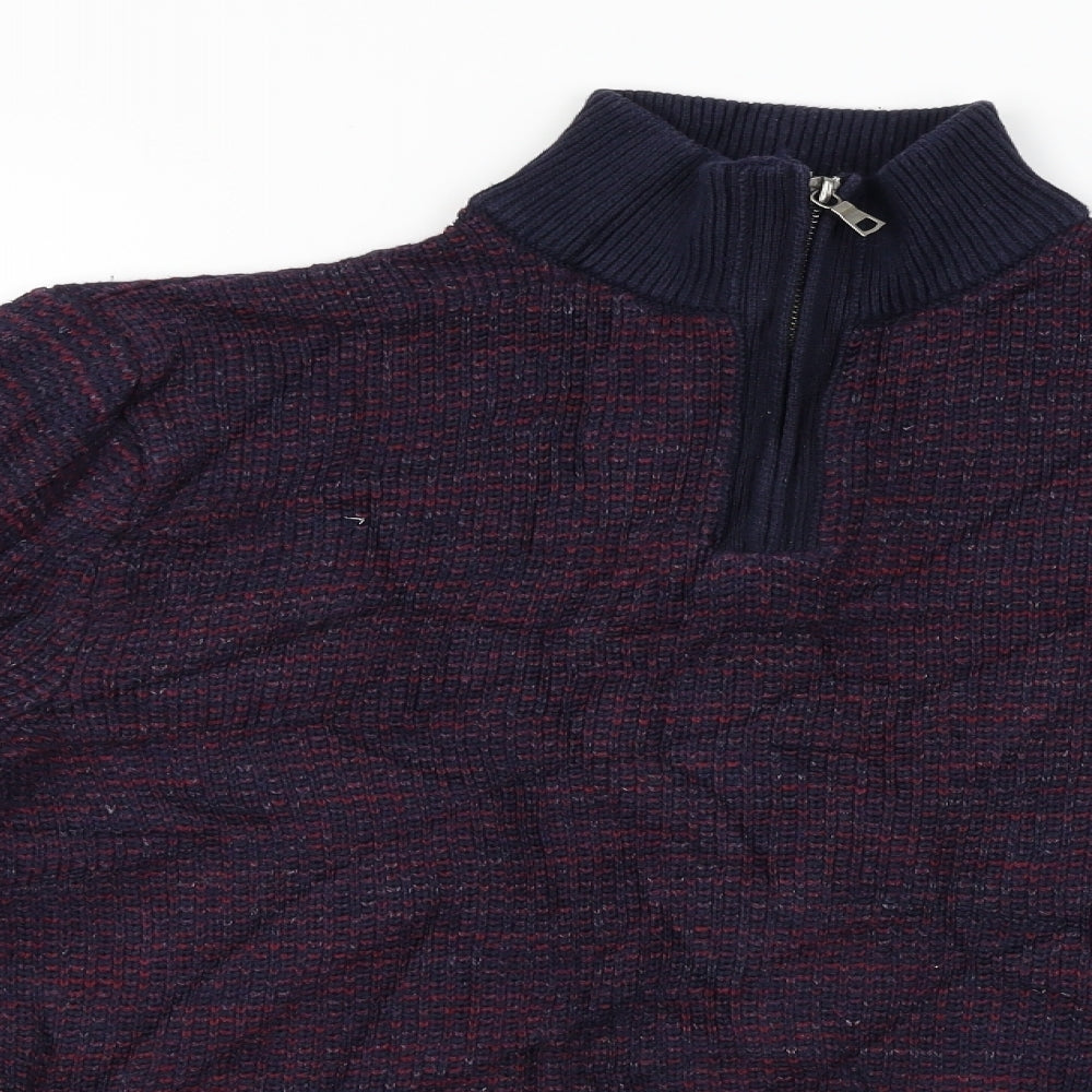 Marks and Spencer  Mens Purple   Henley Jumper Size M