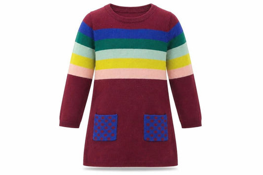John Lewis  Boys Purple Striped  Pullover Jumper Size 4 Years