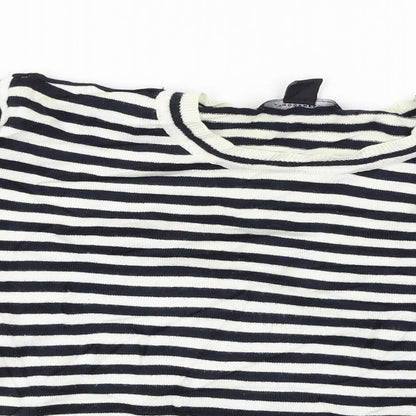 Atmosphere  Womens White Striped  Pullover Jumper Size 10