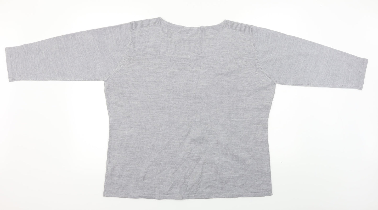 hle Womens Grey   Pullover Jumper Size XL