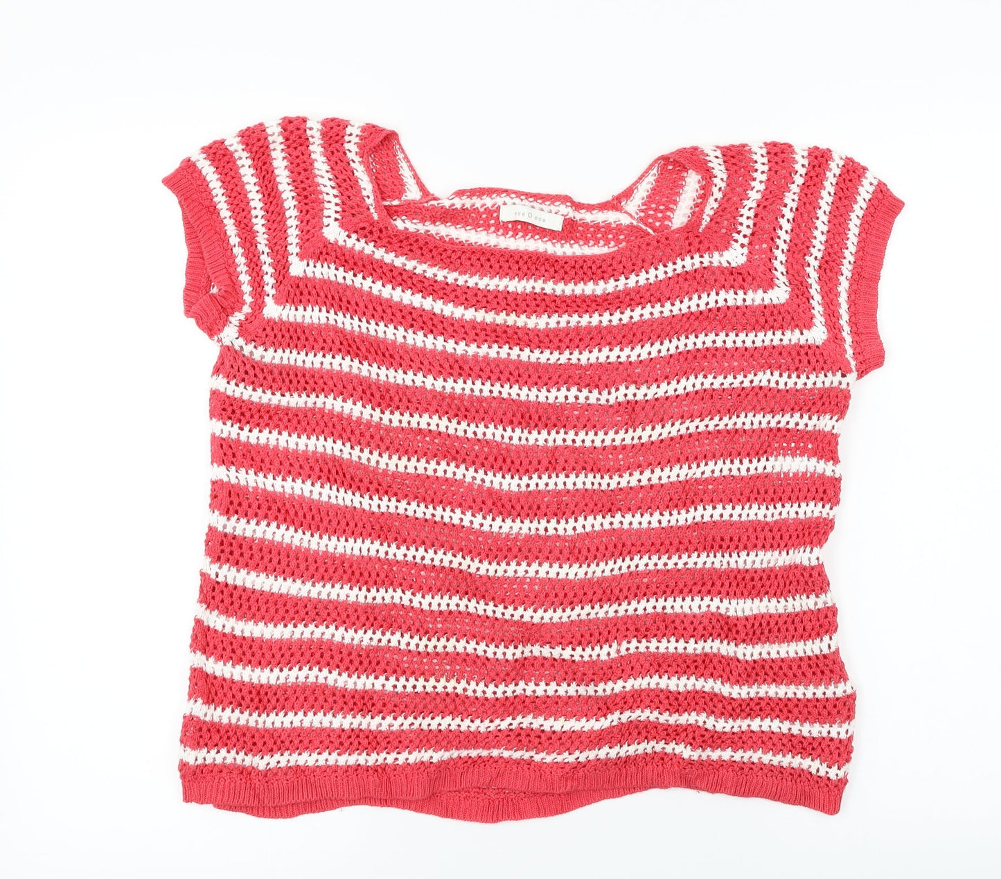 ose o ose Womens Pink Striped  Pullover Jumper Size M