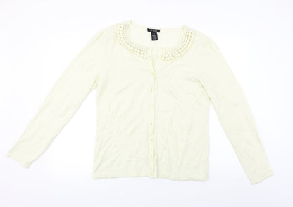 U-Knits  Womens Ivory   Cardigan Jumper Size XL