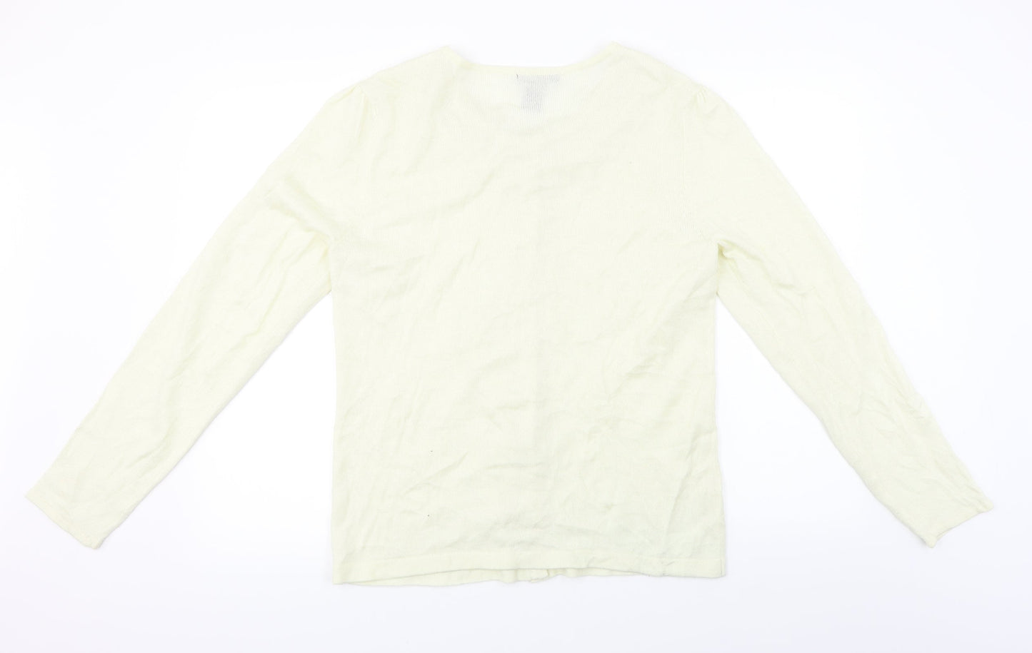 U-Knits  Womens Ivory   Cardigan Jumper Size XL
