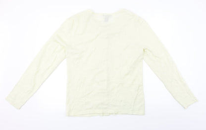 U-Knits  Womens Ivory   Cardigan Jumper Size XL
