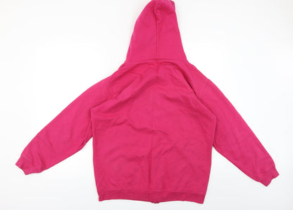 Justhoods  Womens Pink   Full Zip Hoodie Size M