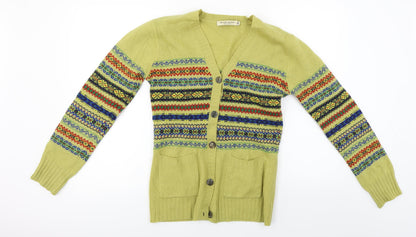 diversion  Womens Yellow   Cardigan Jumper Size M
