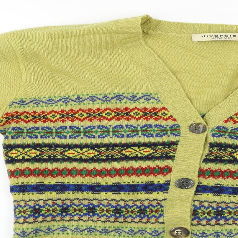 diversion  Womens Yellow   Cardigan Jumper Size M