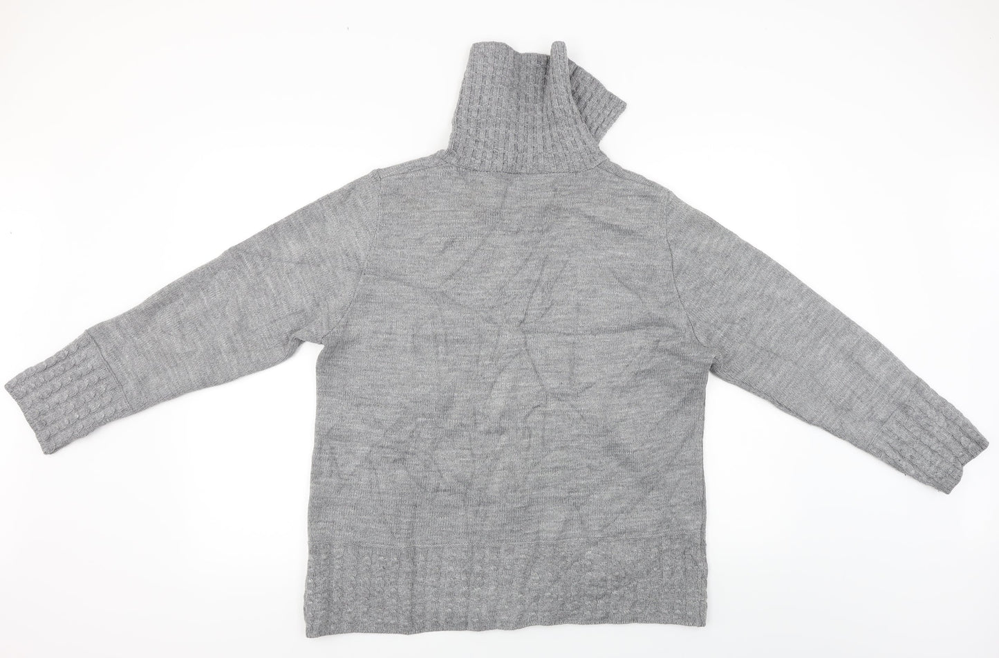 Florida  Womens Grey Floral  Full Zip Jumper Size L