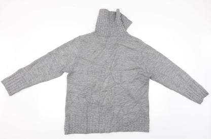 Florida  Womens Grey Floral  Full Zip Jumper Size L