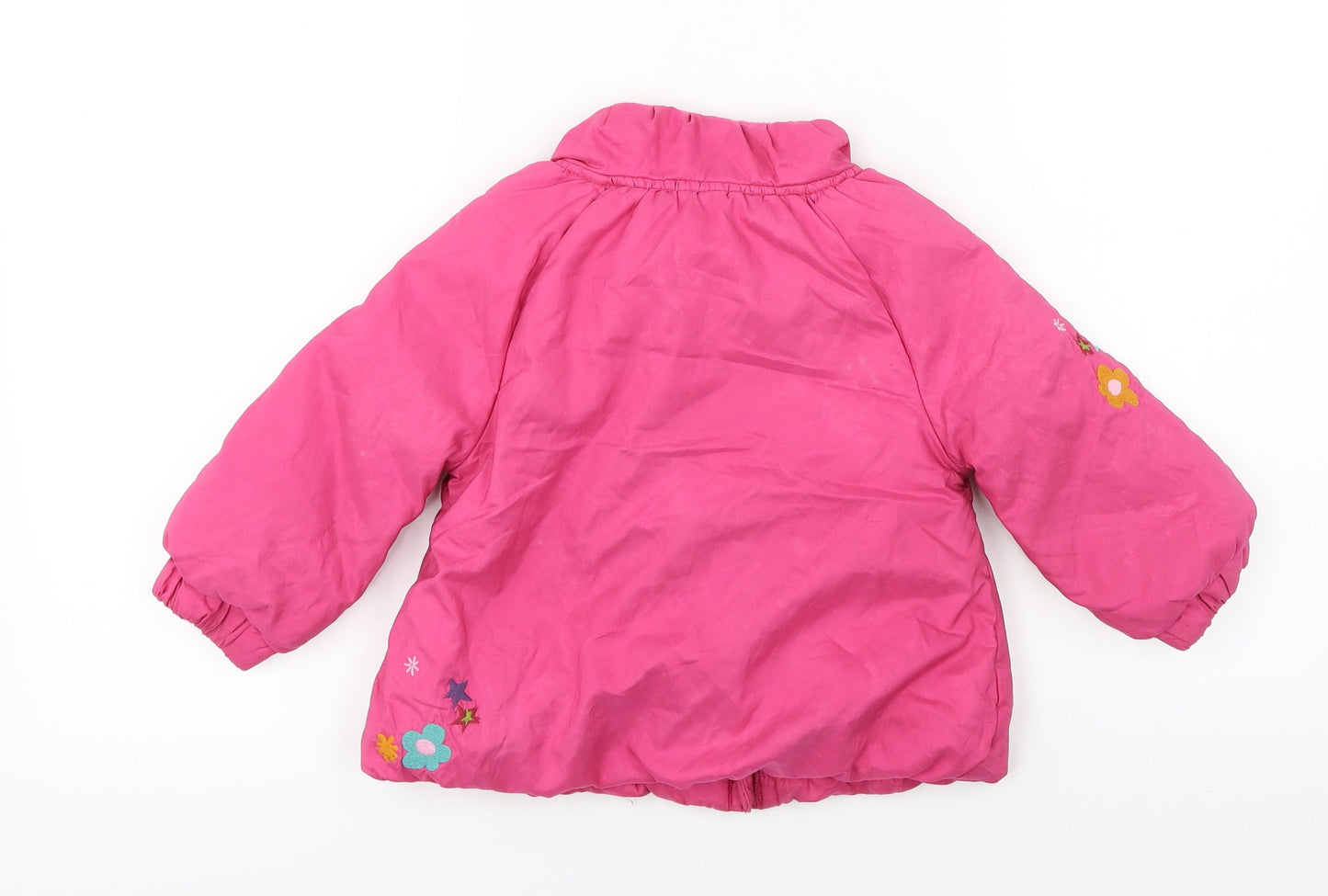 NEXT  Girls Orange Floral  Jacket Coat Size 2 Years