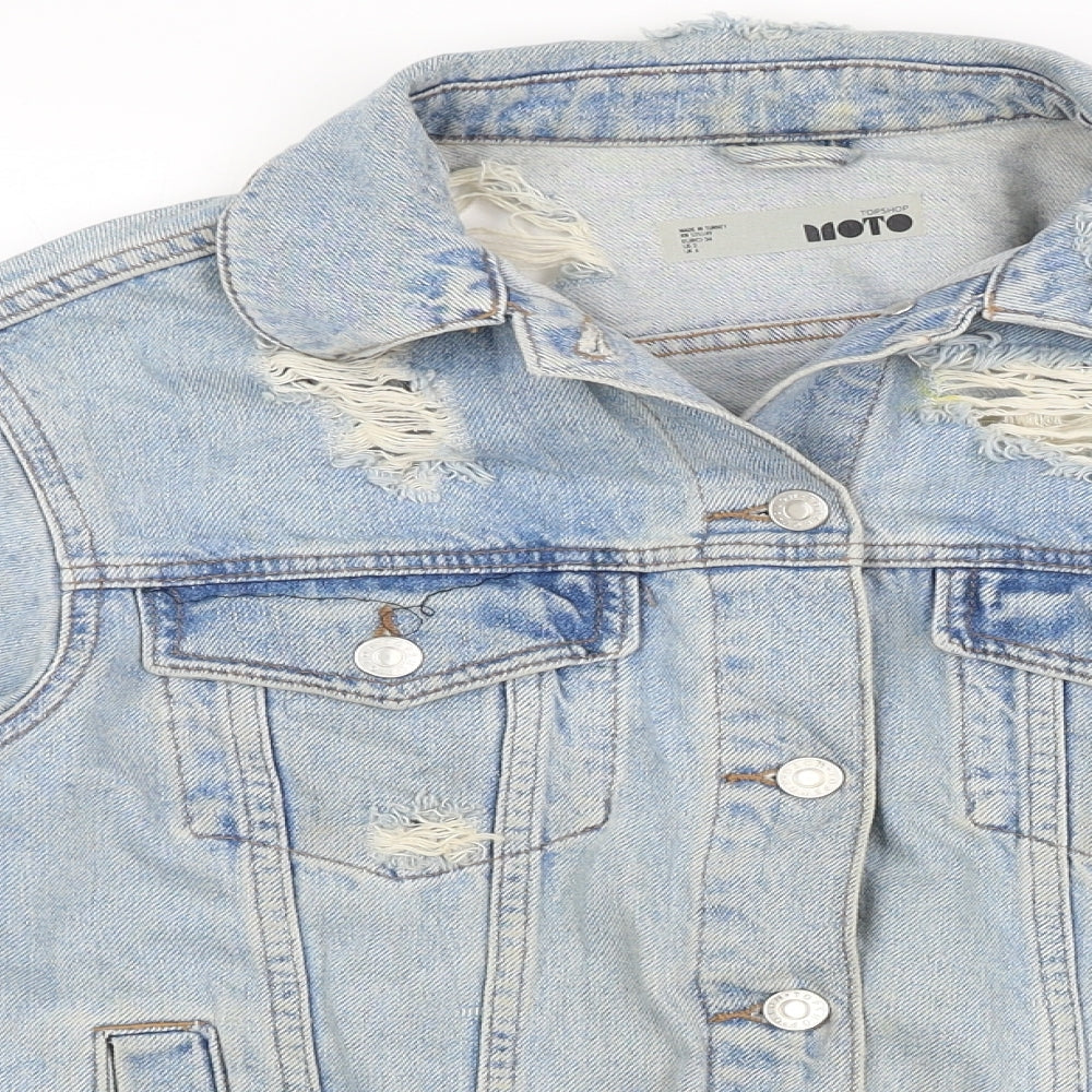 Womens UK Size 6 Topshop Blue Jacket