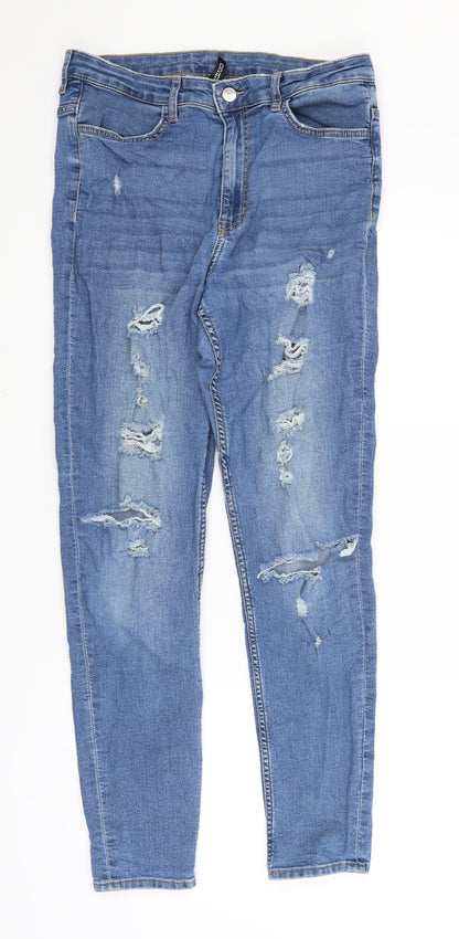 Womens UK Size 10 Divided Slim Fit Skinny Blue Jeans