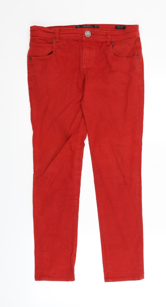 Womens UK Size 8 Leana Woman Slim Fit Skinny Red Jeans