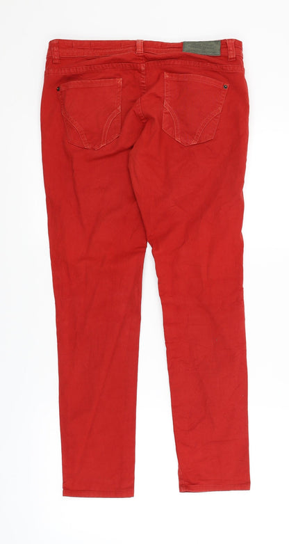 Womens UK Size 8 Leana Woman Slim Fit Skinny Red Jeans