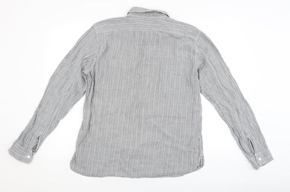 Mens UK Size L Gap Grey  Button-Up Long Sleeve Casual Shirt