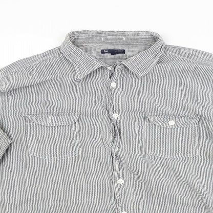 Mens UK Size L Gap Grey  Button-Up Long Sleeve Casual Shirt