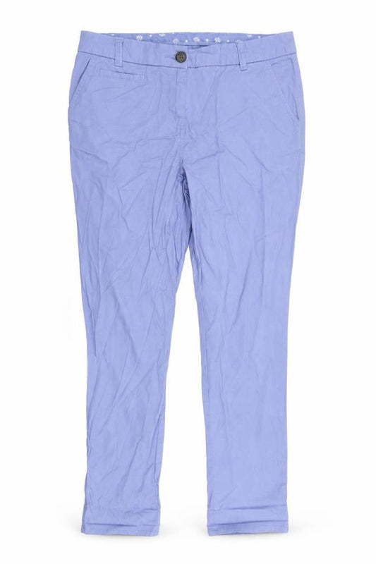 Womens UK Size 10 Maine Regular Fit Capri Blue Trousers