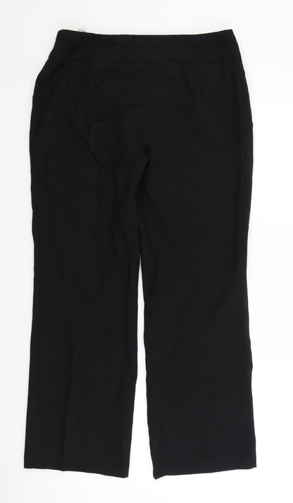 Womens UK Size 12 Marks and Spencer Regular Fit Dress Pants Black Trousers
