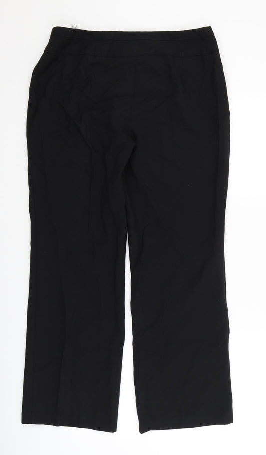 Womens UK Size 12 Marks and Spencer Regular Fit Dress Pants Black Trousers