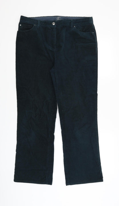 Womens UK Size 14 Preworn Regular Fit  Blue Trousers