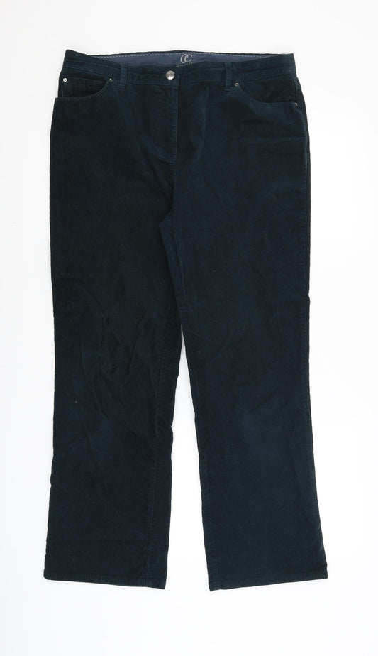 Womens UK Size 14 Preworn Regular Fit  Blue Trousers