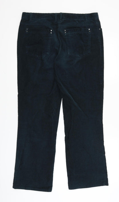 Womens UK Size 14 Preworn Regular Fit  Blue Trousers