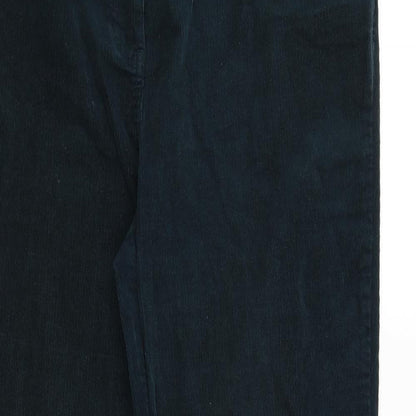 Womens UK Size 14 Preworn Regular Fit  Blue Trousers