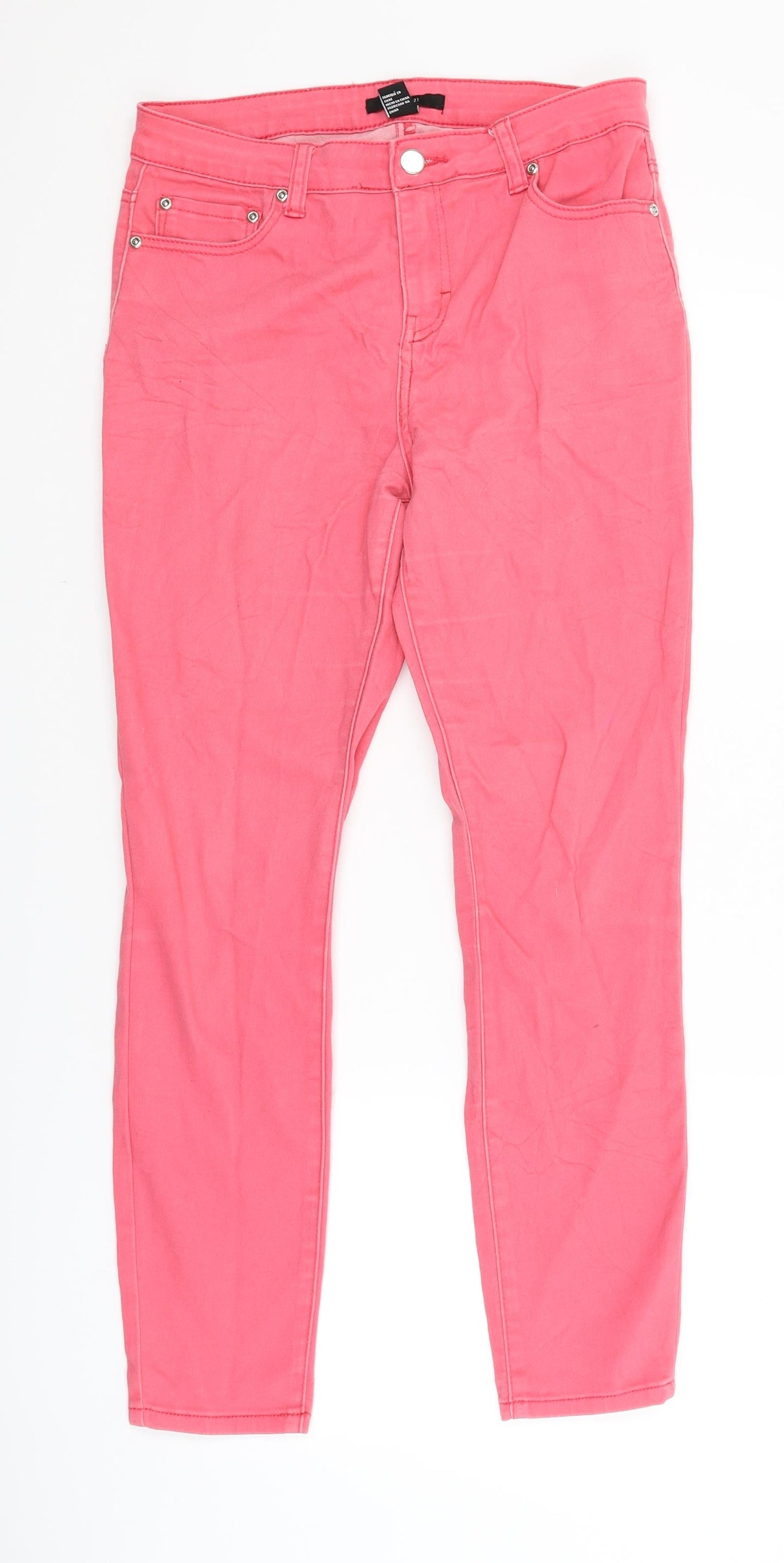 FOREVER 21 Womens Pink   Skinny Jeans Size 8 L26 in