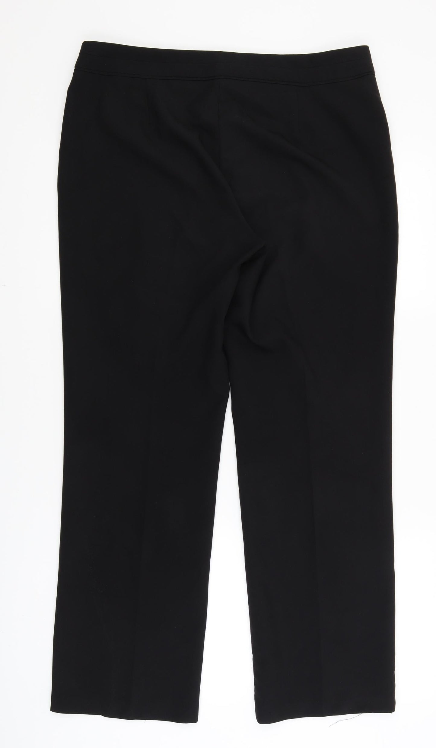 Womens UK Size 12 F&F Regular Fit Dress Pants Black Trousers