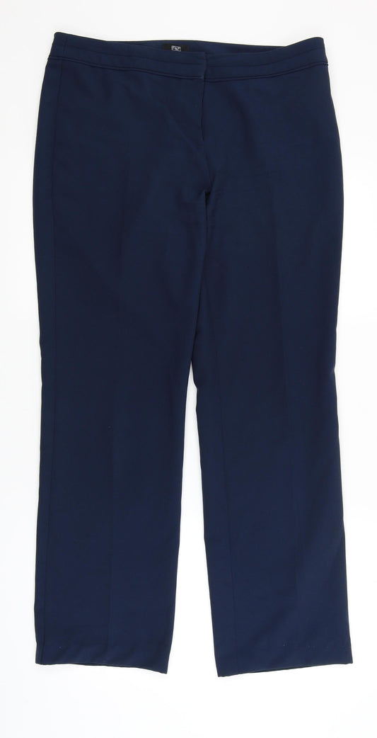 F&F Womens Blue   Dress Pants Trousers Size 12 L29 in
