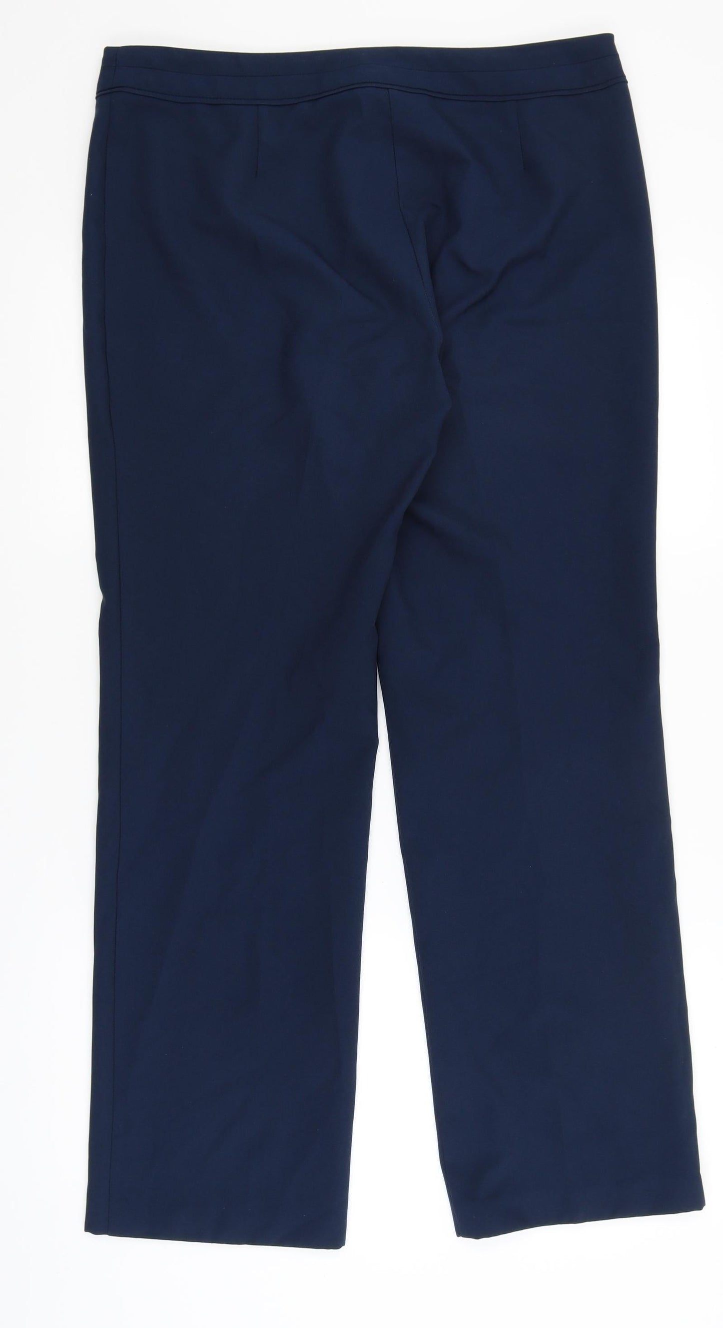 Womens UK Size 12 F&F Regular Fit Dress Pants Blue Trousers