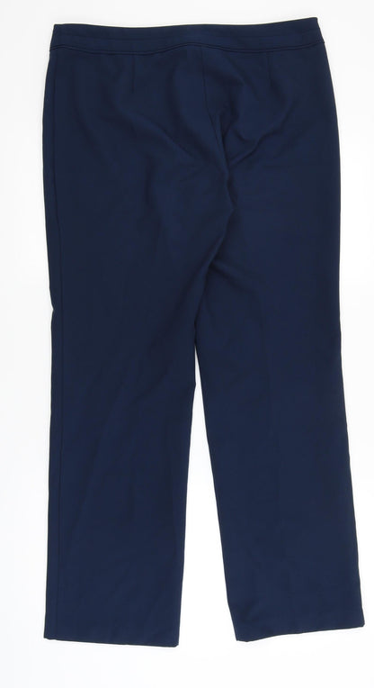 Womens UK Size 12 F&F Regular Fit Dress Pants Blue Trousers