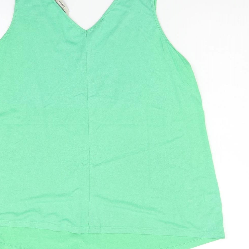 George Womens Green   Basic Tank Size 12  - washable marks