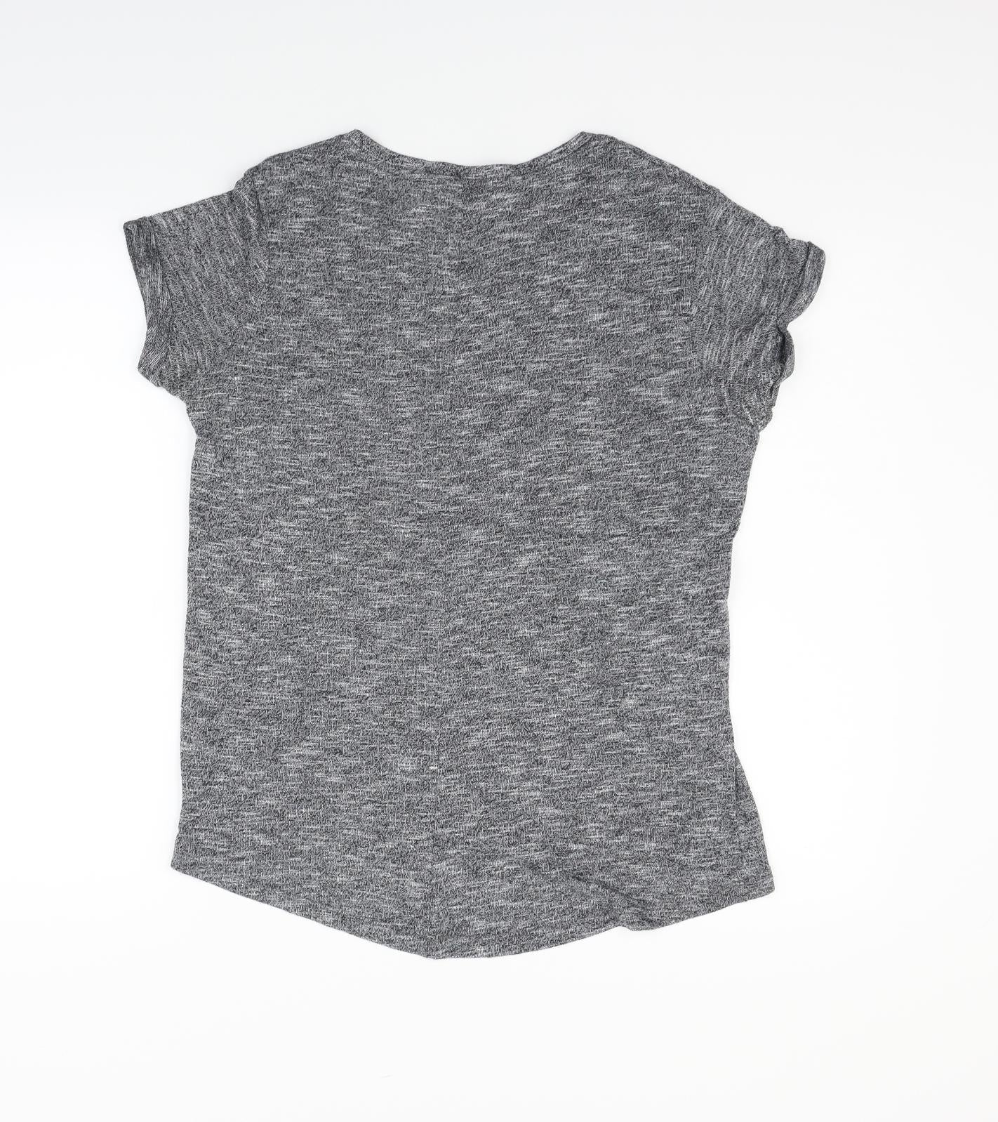 Womens UK Size 10 Atmosphere Grey Basic T-Shirt