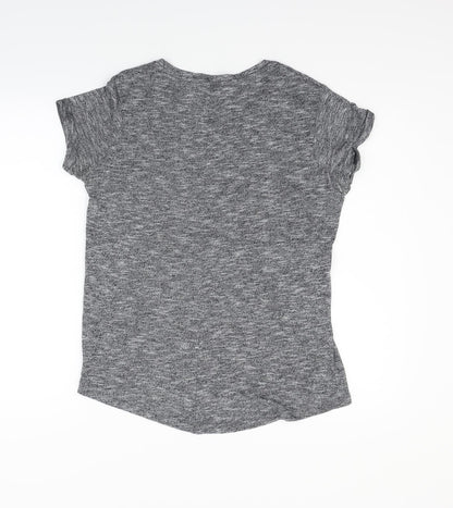 Womens UK Size 10 Atmosphere Grey Basic T-Shirt